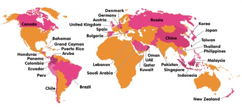 Map Global Presence